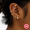 Wholesale S925 Sterling Silver Light Luxury Chain Tassel Earrings With Geometric Pattern And Environmental Protection Electroplating