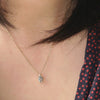 Wholesale S925 Sterling Silver Light Luxury Design Geometric Drop Shape Pendant Clavicle Chain With Electroplating For Women's Jewelry