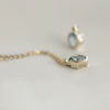 Wholesale S925 Sterling Silver Light Luxury Design Geometric Drop Shape Pendant Clavicle Chain With Electroplating For Women's Jewelry