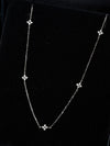 Wholesale S925 Sterling Silver Light Luxury Fourleaf Clover Ochain Necklace With Diamond Design