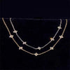 Wholesale S925 Sterling Silver Light Luxury Fourleaf Clover Ochain Necklace With Diamond Design