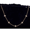 Wholesale S925 Sterling Silver Light Luxury Fourleaf Clover Ochain Necklace With Diamond Design