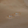 Wholesale S925 Sterling Silver Light Luxury Geometric Arc Semicircle Earrings With Threediamond Gradient Zircon And 14K Gold Plated French Entry For Women