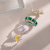 Wholesale S925 Sterling Silver Light Luxury Geometric Closed Mouth Ring For Women