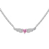 Wholesale S925 Sterling Silver Light Luxury Geometric Heart Zircon Pendant Necklace For Women