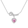 Wholesale S925 Sterling Silver Light Luxury Geometric Heart Zircon Pendant Necklace For Women