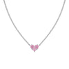 Wholesale S925 Sterling Silver Light Luxury Geometric Heart Zircon Pendant Necklace For Women