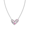 Wholesale S925 Sterling Silver Light Luxury Geometric Heart Zircon Pendant Necklace For Women