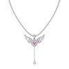 Wholesale S925 Sterling Silver Light Luxury Geometric Heart Zircon Pendant Necklace For Women