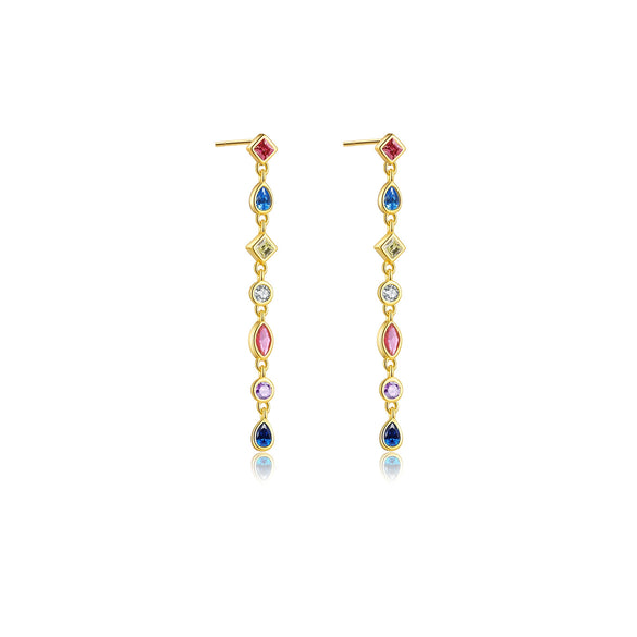 Wholesale S925 Sterling Silver Light Luxury Long Tassel Earrings For Women With Geometric Design And Platinum Or 18K Gold Electroplating