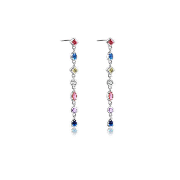 Wholesale S925 Sterling Silver Light Luxury Long Tassel Earrings For Women With Geometric Design And Platinum Or 18K Gold Electroplating
