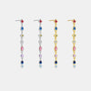 Wholesale S925 Sterling Silver Light Luxury Long Tassel Earrings For Women With Geometric Design And Platinum Or 18K Gold Electroplating