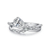 Wholesale S925 Sterling Silver Light Luxury Style Exquisite Winding Cross Line Water Drop Diamond Ring For Women
