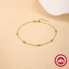 Wholesale S925 Sterling Silver Little Daisy Flower Fresh Style Women's Bracelet With Real Gold Plated Electroplating And Geometric Pattern