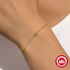Wholesale S925 Sterling Silver Little Daisy Flower Fresh Style Women's Bracelet With Real Gold Plated Electroplating And Geometric Pattern