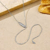 Wholesale S925 Sterling Silver Long Tassel Wheat Ear Pendant Necklace For Women Geometric Pattern Electroplated Platinum Or 18K Gold