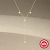 Wholesale S925 Sterling Silver Long Yshaped Tassel Geometric Eight Mans Star Flash Diamond Electroplated Female Light Luxury Sexy Neck Chain