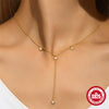 Wholesale S925 Sterling Silver Long Yshaped Tassel Geometric Eight Mans Star Flash Diamond Electroplated Female Light Luxury Sexy Neck Chain