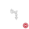 Wholesale S925 Sterling Silver Lotus Flower Electroplated Cartilage Spiral Puncture Ear Nail For Women