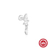 Wholesale S925 Sterling Silver Lotus Flower Electroplated Cartilage Spiral Puncture Ear Nail For Women