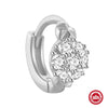 Wholesale S925 Sterling Silver Lotus Flower Piercing Thread Stud Earrings With High Grade Diamond Embedded And Zirconia Design