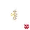 Wholesale S925 Sterling Silver Lotus Flower Shaped Electroplated Cartilage Spiral Puncture Ear Nail For Women