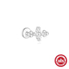 Wholesale S925 Sterling Silver Lotus Flower Shaped Electroplated Cartilage Spiral Puncture Ear Nail For Women