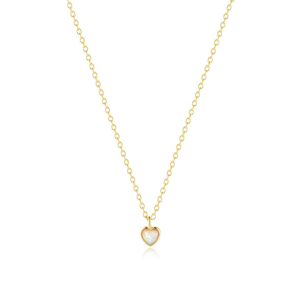 Wholesale S925 Sterling Silver Love Aobao Inlaid Heart Shape Clavicle Chain Necklace With Electroplating For Women