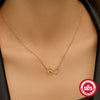 Wholesale S925 Sterling Silver Love Cat's Claw Double Element All Match Clavicle Necklace With Geometric Pattern And Electroplating For Women