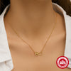 Wholesale S925 Sterling Silver Love Cat's Claw Double Element All Match Clavicle Necklace With Geometric Pattern And Electroplating For Women