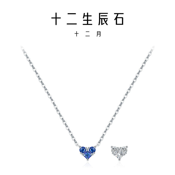 Wholesale S925 Sterling Silver Love Diamond Heart Shaped Necklace For Women