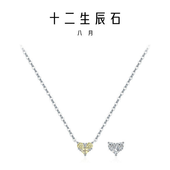 Wholesale S925 Sterling Silver Love Diamond Heart Shaped Necklace For Women