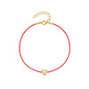 Wholesale S925 Sterling Silver Love Diamond Red Rope Bracelet With Geometric Pattern And Real Gold Plating Electroplating For Women