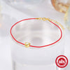 Wholesale S925 Sterling Silver Love Diamond Red Rope Bracelet With Geometric Pattern And Real Gold Plating Electroplating For Women
