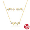 Wholesale S925 Sterling Silver Love Diamondencrusted Aobao Allmatch Necklace Earrings Jewelry Suit With Electroplating Treatment Unisex Style