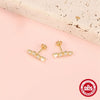 Wholesale S925 Sterling Silver Love Diamondencrusted Aobao Allmatch Necklace Earrings Jewelry Suit With Electroplating Treatment Unisex Style