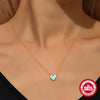 Wholesale S925 Sterling Silver Love Drop Geometric Minimalist Ochain Necklace For Women With Electroplating