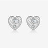 Wholesale S925 Sterling Silver Love Ear Studs With Microinlaid Zircon Fruit Pattern Electroplated For Unisex Fashionable And Allmatch