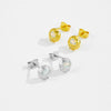 Wholesale S925 Sterling Silver Love Ear Studs With Microinlaid Zircon Fruit Pattern Electroplated For Unisex Fashionable And Allmatch
