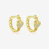 Wholesale S925 Sterling Silver Love Earrings Electroplated Platinum 18K Gold Geometric Design Highend Jewelry
