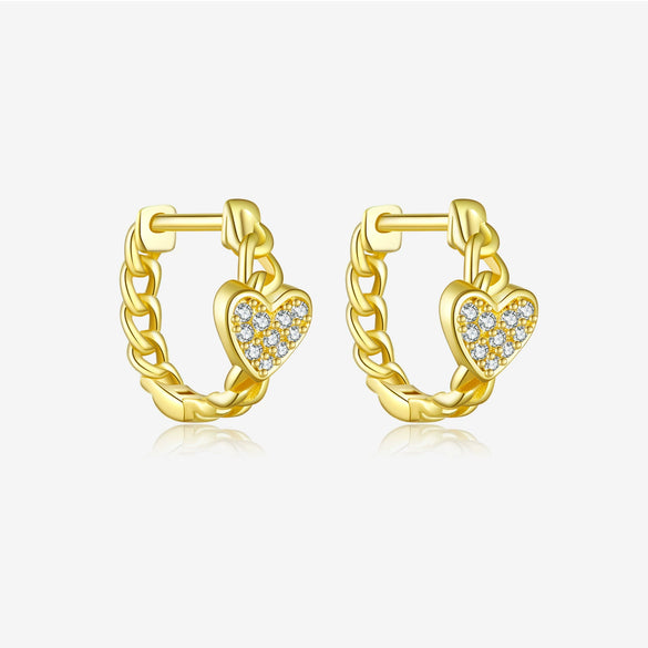 Wholesale S925 Sterling Silver Love Earrings Electroplated Platinum 18K Gold Geometric Design Highend Jewelry