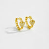 Wholesale S925 Sterling Silver Love Earrings Electroplated Platinum 18K Gold Geometric Design Highend Jewelry