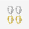 Wholesale S925 Sterling Silver Love Earrings Electroplated Platinum 18K Gold Geometric Design Highend Jewelry
