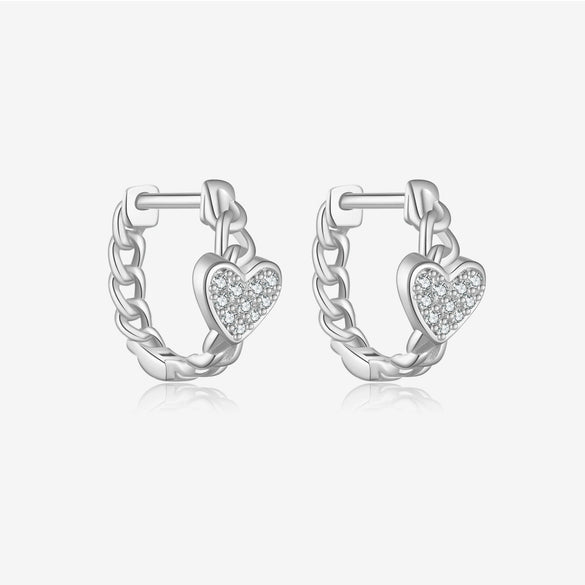 Wholesale S925 Sterling Silver Love Earrings Electroplated Platinum 18K Gold Geometric Design Highend Jewelry