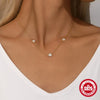 Wholesale S925 Sterling Silver Love Five Petal Flower Geometric Pattern Necklace With Electroplating Treatment For Women