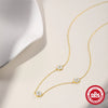 Wholesale S925 Sterling Silver Love Five Petal Flower Geometric Pattern Necklace With Electroplating Treatment For Women