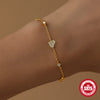 Wholesale S925 Sterling Silver Love Geometric Pattern Minimalist Bracelet With Electroplating For Women