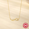 Wholesale S925 Sterling Silver Love Heart Infinite Circulation Necklace With Geometric Design And Electroplating For Women