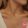 Wholesale S925 Sterling Silver Love Heart Infinite Circulation Necklace With Geometric Design And Electroplating For Women