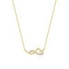 Wholesale S925 Sterling Silver Love Heart Infinite Circulation Necklace With Geometric Design And Electroplating For Women